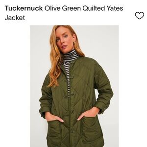 Tuckernuck Green Utility Jacket with Quilted Design and Stand-Up Collar